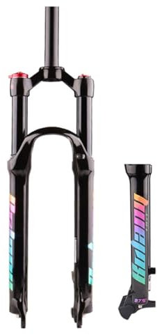 GEIRONV Luftfjädring Framgaffel 26/27,5/29 Tum, 120 Mm Resande Aluminiumlegering Rakt Rör 1-1/8 Skivbroms 9 Mm Axel Mountainbikegaffel(27.5inch)