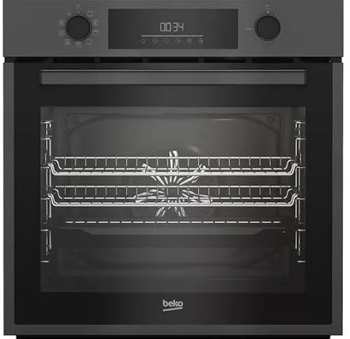 Beko Pro AeroPerfect BBIE12401AMP Electric Single Built-In Oven with Pyrolytic Self-Cleaning, Multifunction Cooking, 72L Capacity – Anthracite