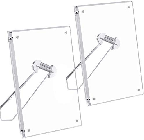 NIUBEE 8.5 by 11 Acrylic Picture Frame,Clear Document Certificate Frames with Magnets for Marriage Graduation, 2 Pack