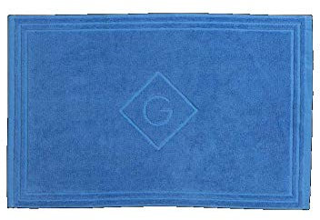 GANT Organic G Duschvorleger Farbe Pacific Blau Größe 50x80cm Badteppich Vorleger