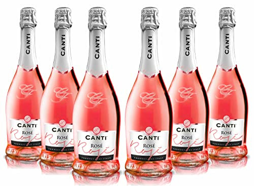 Canti - D.O.C. Cuvèe Rosè, Vin Petillant Extra Sec, Élaboré à Partir du Élaboré à Partir du Cépage Glera et Pinot Noir de Venise, Goût Frais et Fruité, 6x750 ml