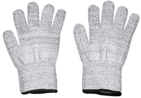 Lurch 70098 Schnittschutzhandschuhe Größe L zum sicheren Schneiden von Lebensmitteln, Grau