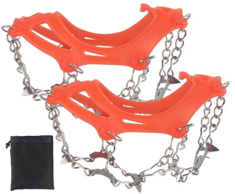 Stainless Steel Hiking Crampons, Snow Gear Crampons for Explorers, Shoe Spikes for Hiking, Safe Crampons for Winter Explorers, Winter Hiking Supplies Crampons, Ice Grip Crampons for Boots
