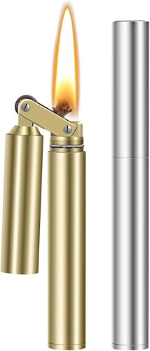 Mechero de gasolina vintage para hombre, 2 unidades, sin gasolina