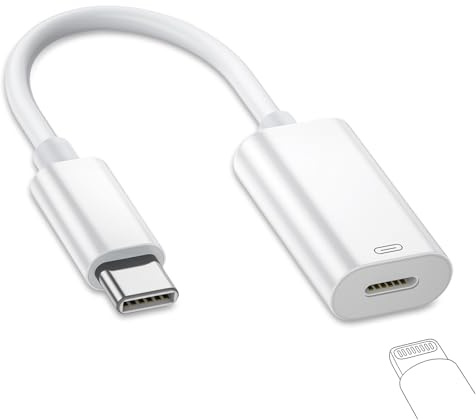 flintronic 3in1 Adattatore Lightning Femmina a USB-C, Adattatore per Cuffie Auricolari, per iPhone 16/15 Pro Max Plus, iPad, MacBook, per Ricarica/Trasferimento Dati