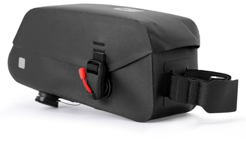 ZEMBSOYA Bike Frame Bag with Magnetic Flap, Waterproof Top Tubebag, Bikeaccessories Handlebarbag, Cycling Tools Storage Bag for Black