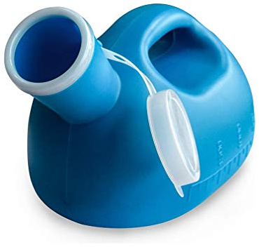 Bouteille d'urine, Urinoir for homme, récipient de collecte d'urine 2000 ml, bleu, blanc(Blue)