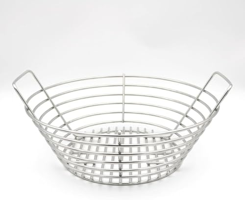 Cestini per Carbone per Barbecue - Cestello per Griglia A Carbone, Porta Cestini per Carbone | Supporto per Barbecue da Esterno, Cestello per carbonella in Acciaio，Cestino per Carbone con Design a Ret