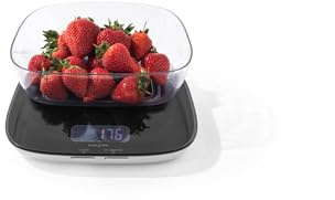 Salter High-Capacity Scale with Bowl – 20kg / 44lb Electronic Kitchen Scale, 1.5L Dishwasher-Safe Bowl, Add & Weigh, Aquatronic, LCD Backlit Display, Precise Meal Prep & Baking