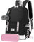 Arya Cartable Fille Primaire Sac à Dos Collège Ado CE1 CE2 CM1 CM2 5 6ème Enfants Sac ècole Adolescent Filles 8 9 10 11 12 13 14 15 Ans (Noir)