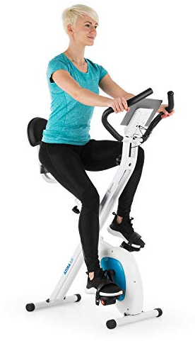 Capital Sports Azura Air Cyclette, Bici Pieghevole per Casa, Cyclette Pieghevole per Uomo/Donna, Cyclette da Camera Professionale con Porta Smartphone&Tablet, Mini Cyclette per Cardio con Display LCD