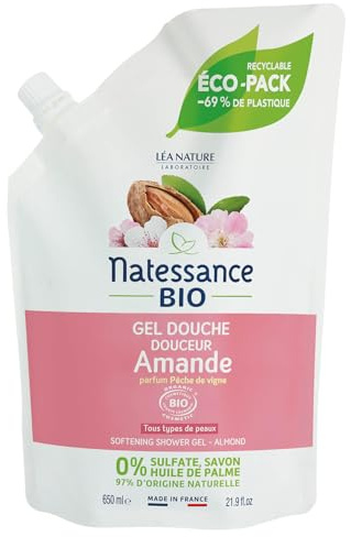 Natessance eco-pack gel douche douceur amande 650ml