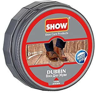 SHOW Dubbin Waterproofing Wax – Nourishment Condition Leather Shoe Boots Bags belts jackets - Neutral Unisex 1 Unit Leather Care Products