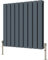 Radbliss Horizontal Flat Panel Radiator 600x612mm Anthracite Matt Grey Double Design RAD Central Heating