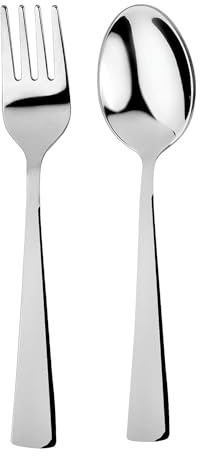 Ahimsa Stainless Steel Kids Utensils Set, Pediatrician Designed, Premium Kids Silverware, Non Toxic, Dishwasher Safe, Big Kid Fork and Spoon