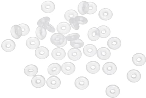 PATIKIL 4mm OD x 1,5mm Larghezza O-Ring in Silicone, 50pz VMQ Metrico Guarnizioni Sigillanti per Rubinetti Tubatura Riparazione, Bianco