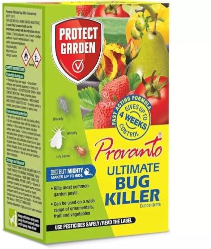 Provanto Ultimate Bug Killer 30ml Concentrate Insecticide for Greenfly, Blackfly, Caterpillars & More For Fruits, Vegetables & Ornamentals Fast-Acting Yellow - 1 Pack