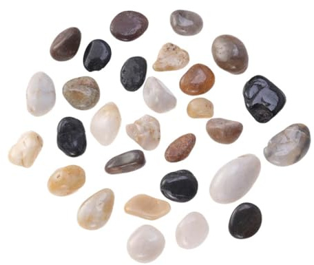 TOYANDONA Piedras Decorativas Pulidas para y Jardines Guijarros Naturales Resistentes al Relleno para Jarrones y Fuentes Interior y Exterior