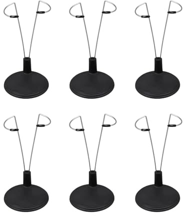 Pocoiau Generic Lot de 6 supports de poupée fonctionnels en métal pour exposer des animaux en peluche antidérapants