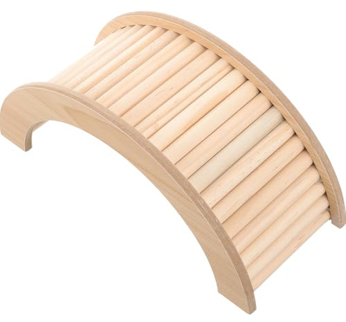 SUPVOX Puente de Madera para Hámster y Cobayas Juguete Seguro y Decorativo para Mascotas Pequeñas Material Sintético Beige