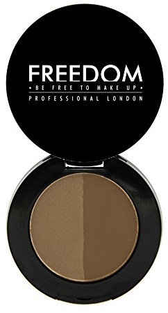 Revolution Freedom Makeup Duo Eyebrow Powder Eye Brow Kit, Caramel Brown