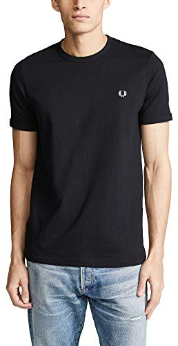 T-SHIRT GIROCOLLO UOMO FRED PERRY BLACK