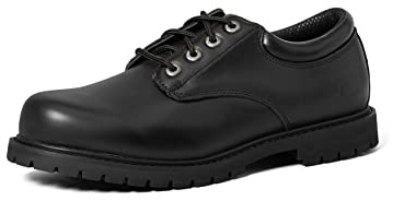 Skechers Cottonwood Elks, Scarpe Stringate Oxford Uomo, Nero, 40 EU