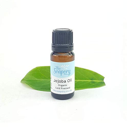 Aceite de jojoba orgánico prensado en frío, 10 ml, 100% puro.