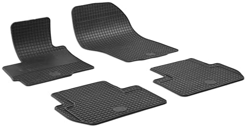 WALSER DirtGuard Gummi Fussmatten Auto für Mitsubishi ASX Facelift 2015-Heute, 100% passgenaue Auto Fußmatten, robuste Universal Fußmatte Auto, Gummimatten Auto