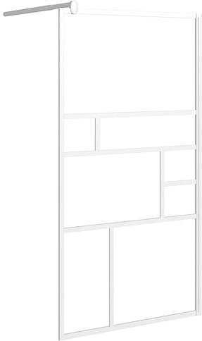 Paroi de douche 100x195 cm ESG Verre Blanc