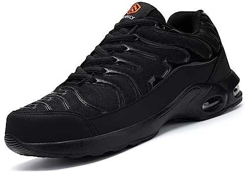 DYKHMILY Scarpe Antinfortunistiche Donna Leggere Scarpe da Lavoro Comode Estives Scarpa Antinfortunistica per Operai Edilicon Punta in Acciaio (Nero,37.5EU)