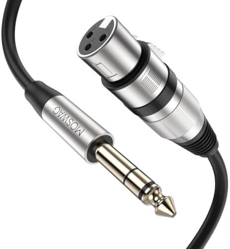 MOSWAG XLR-uttag på jack 6,35 mm TRS mikrofonkabel 10 m