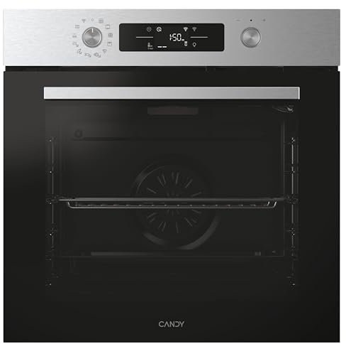 Candy C-Bake 800 CA6 NP5B3EHTX, forno multifunzione, 78 l, Wi-Fi, 2 vassoi 1 griglia, pulizia idrolitica, convezione+ventilatore Snapfix, 12 funzioni, comandi push&pull, porta 2 vetri, nero inox