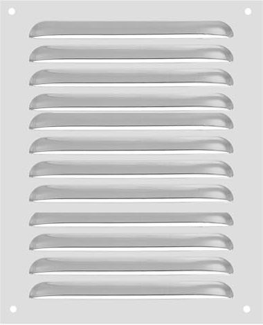 PATIKIL 10 x 14 Inch Aluminum Vent Cover, Screen Air Grille Ventilation Cover HVAC Louvered Grill for Home Kitchen Fireplace Bathroom Wall Ceiling, Silver Tone
