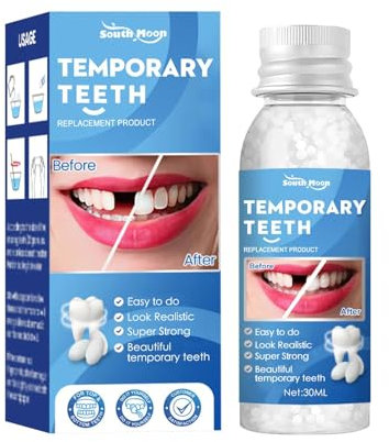 Fix Broken or Missing Teeth with a Temporary Filling Repair Kit - Bridges Gaps and Replaces Chipped Teeth with False Teeth and Fillers