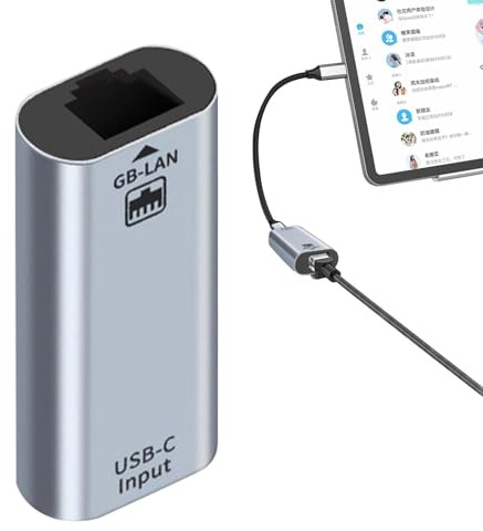 Adaptador Ethernet USB – Adaptador de red Ethernet Plug and Play a USB C | Convertidor de cable USB a RJ45 para portátiles, tabletas, dispositivos de oficina en casa, acceso fiable a Internet por