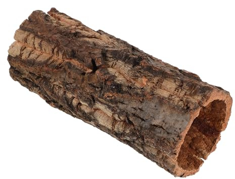 Sosoport Nascondiglio per Rettili e Tartarughe in Legno Cavo, Grotta Naturale per Terrario da 7,5 Cm di Diametro e 20 Cm di Altezza, Rifugio Sicuro per Gechi, Lucertole e Serpenti Adatto