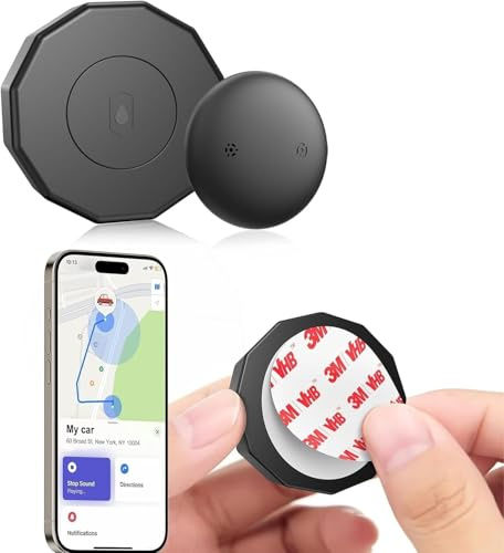 Super Adhesive - Mini GPS Tracker for Vehicles - Apple Find My Subscription-Free GPS Car Locator - Hidden Vehicle Tracker, Waterproof, No Monthly Fee, Accurate Tracking, 365-Day Battery Life