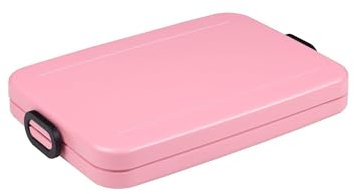 Mepal - Lunchbox Take A Break flach - Ideale Brotdose für Laptoptasche oder Rucksack - Flach geformte Essensbox für 2 Sandwiches oder 4 Scheiben Brot - 800 ml - Nordisches Rosa