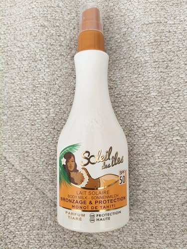 Soleil Des Îles Lait Solaire Hydratation & Protection Haute SPF 50 Monoï de Tahiti 150ml (lot de 2)