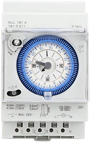 Mechanical Timer, 250VAC 16A Timer Relay Switch Relay High-end Control Chip 15 minutes 24 hours for Industry Street Lighting Fixtures etc.