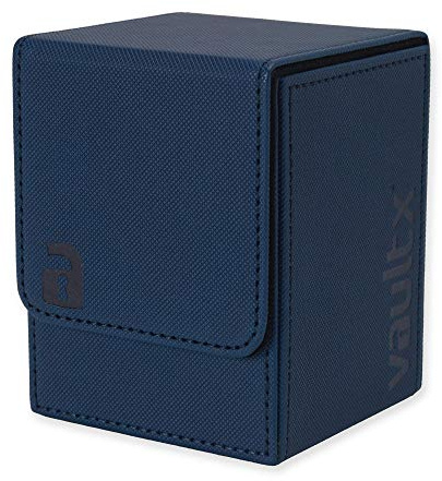 Vault X Trading Card Toploading Deck Box, 80+ sleeved cards, Premium Exo-Tec Material, Card Holder Storage Box, Magnetic Lid, for MTG Commander, TCG (Blue)