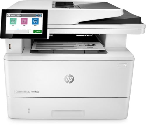 HP LaserJet Enterprise MFP M430f Monochrome All-in-One Printer with Built-in Ethernet & 2-Sided Printing (3PZ55A),White, Large