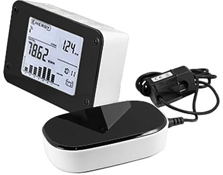 VENOAL Wireless Electricity Monitor to Track Energy Usage in Real Time for Single Or Three Phase Power Meter Durable White+Black