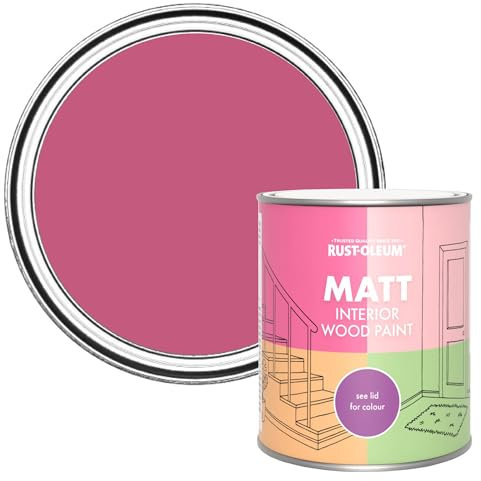 Rust-Oleum Pink Interior Wood Paint in Matt Finish - Raspberry Ripple 750ml