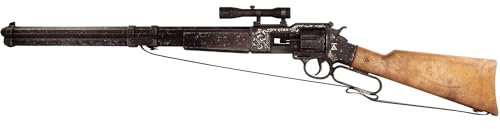 Cowboy Gewehr Utah 76 cm 12-Schuss Western-Gewehr Used-Look mit Zielfernrohr Kostüm-Zubehör Fasching Karneval