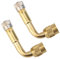 Gments Tire Valve Extension Adapter Valve Stem Extender 90 Degree Brass for Easy Access Air Maintenance Compatible with Cars Motorcycles Bikes Trucks Strollers 2 Metal Caps