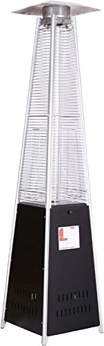 Radiateurs De Terrasse Chauffage De Terrasse 44 000 BTU, Tube en Verre De Quartz À Flamme Véritable, Chauffage D'extérieur À Gaz for Chauffage D'espace Extérieur for Terrasse, Maison, Jardin