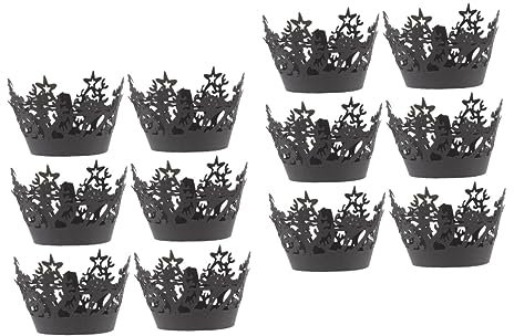 Cabilock 2 Juegos Vaso De Papel Hueco Envoltorios Para Cupcakes De Telaraña Horror Moldes Grandes Para Cupcakes Revestimientos Para Magdalenas Adorno De Taza De Pastel Asperja Uds * 2
