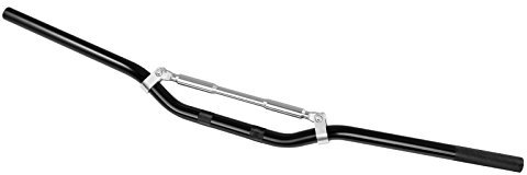 Guidons Aluminium Moto Custom Diametre 22 mm Tordu Couleurs Barre Renfort Noir